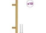 Vidaxl Maniglie Per Mobili 10 Pezzi. Acciaio Inox Dorato 128 Mm