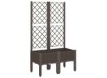 Vidaxl Fioriera Con Traliccio Marrone 80X40X142 Cm Pp