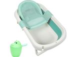 Tolletour Vaschetta Da Bagno Per Bambini Set Di Vaschette Da Bagno Per Bambini Vaschetta Da Bagno Da Viaggio Pieghevole Con Termometro Per Bambini Da 0-36 Mesi