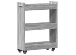 Vidaxl Armadio Con Rotelle Grigio Sonoma 60X22X79 Cm Materiale A Base Di Legno