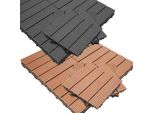 Jopassy Piastrelle Per Terrazze Wpc In Legno Set Di 22, Piastrelle Wpc 2M², Superficie Antiscivolo, Piastrelle A Incastro Effetto Legno - Marrone, 30X30Cm Per Pezzo