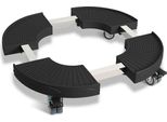 Jopassy Plant Roller Flower Roller Pedestal Mobile Rolling Board Nero
