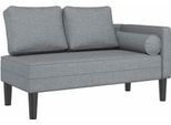 Vidaxl Chaise Longue Con Cuscini In Tessuto Grigio Chiaro