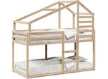 Vidaxl Letto A Castello Senza Materasso 90X190 Cm In Legno Di Pino Massiccio