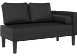 Vidaxl Chaise Longue Con Cuscino In Pelle Finta Nera