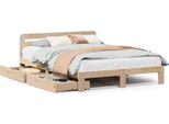 Vidaxl Letto In Legno Massiccio Senza Materasso 140X200 Cm In Legno Di Pino