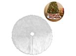 Clanmacy 90Cm Albero Di Natale Tappeto Albero Di Natale Coperta Finta Pelliccia Bianca Gonna Rotonda Tappeto Feltro Per Neve Albero Di Natale Decorazione Albero Di Natale Coperta Albero Di Natale