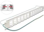 Delock 19" Keystone Patchpanel Mit 24 Neigbaren Ports Und Entlastungsschiene (67066)"