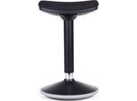Sgabello Wiltec Sit & Stand Nero, Sgabello Girevole Regolabile In Altezza Fino A 82 Cm, Sgabello Imbottito Fino A 135 Kg, Sgabello Girevole Moderno Per Ufficio E Ufficio Domestico