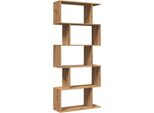 Vidaxl Libreria Divisoria 5 Ripiani Rovere Artigianale 70X24X161 Cm