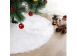 Tolletour 90Cm Albero Di Natale Coperta Albero Di Natale Pelliccia Sintetica Bianco Gonna Rotonda Tappeto Feltro Per Neve Albero Di Natale Decorazione Albero Di Natale Coperta Albero Di Natale