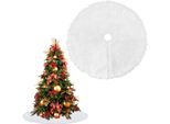 Coperta Per Albero Jopassy Coperta Per Albero Di Natale Ø 90 Cm, Bianco Bianco - Coperta Per Albero Di Natale Sottofondo Per Albero Di Natale, Albero Di Natale