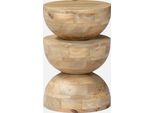 Tavolino In Legno Di Mango Naturale Ø30 | Sweeek