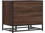 Vidaxl Panca Per Scarpe In Rovere Marrone 60X40X53,5 Cm Materiale In Legno Metallo