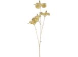 Countryfield Fiore Artificiale Ibisco Decorazione Champagne Oro 84Cm