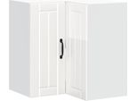 Vidaxl Pensile Angolare Da Cucina Lucca Bianco Lucido A Base Di Legno