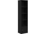 Syfax™ Libreria Rovere Nero 31X24X127 Cm In Legno Multistrato