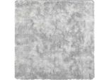 Vidaxl Tappeto Shaggy A Pelo Alto Navarra Grigio Argento 120X120 Cm Poliestere