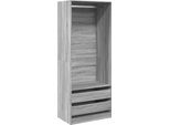 Vidaxl Armadio Grigio Sonoma 80X50X200 Cm Materiale A Base Di Legno