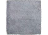 Vidaxl Tappeto Shaggy A Pelo Alto Navarra Grigio Argento 200X200 Cm Poliestere