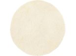 Vidaxl Tappeto Shaggy A Pelo Alto Navarra Crema 120X120 Cm Poliestere