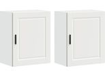 Vidaxl Pensili Da Cucina 2 Pz. Bianco Porto Materiale A Base Di Legno