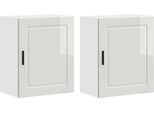 Vidaxl Pensili Da Cucina 2 Pz. Materiale A Base Di Legno Bianco Lucido Porto