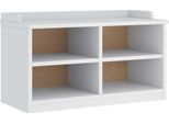 Vidaxl Panca Da Corridoio Sandnes Bianco 87X40X50 Cm In Legno Di Pino Massiccio