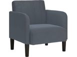 Vidaxl Poltrona Con Braccioli Grigio Scuro 54 Cm In Velluto