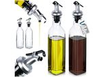 Bottiglia Per Olio D'oliva Vilde Bottiglia Per Olio Dispenser Per Olio Dispenser Per Aceto In Vetro Con Beccuccio 250 Ml 2 Pz.