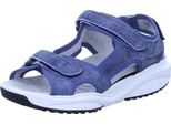 Xsensible Nikiti Sandalo Comodo Da Donna, Pelle, Jeans, Plantare Estraibile - Sandalo Da Donna, Comodo / Plantare Estraibile, Blu, Pelle