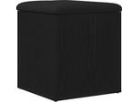 Vidaxl Panca Portaoggetti Con Anta In Rovere Nero 42 X 42 X 45 Cm
