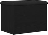 Vidaxl Panca Portaoggetti Con Anta In Rovere Nero 62 X 42 X 45 Cm