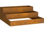 Vidaxl Fioriera Da Giardino Rusty 90 X 90 X 35 Cm Acciaio Resistente Alle Intemperie