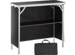 Bancone Espositivo Portatile Bancone Espositivo, 975 X 385 X 870 Mm Bancone Espositivo Bancone Espositivo, Tavolo Promozionale Pieghevole Bancone Promozionale, Reception Con Ripiano, Borsa Di Trasporto, Nero