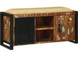 Vidaxl Panca Mobile Multicolore 100 X 35 X 50 Cm In Legno Massiccio Di Recupero