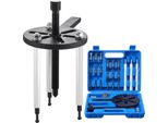Set Di Estrattori Per Cuscinetti Vevor 21 Pezzi, Estrattore A Gancio A 3 Griffe Per Cuscinetti Interni Ed Esterni E Cuscinetti Senza Albero Interno, Strumento Multifunzionale Per La Rimozione Dei Cuscinetti Con Custodia Robusta E Portatile