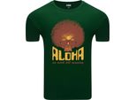 Diarbo Maglietta Da Uomo Con Stampa Divertente Aloha Skull Verde Scuro Taglia Xl