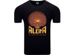 Diarbo Maglietta Da Uomo Con Stampa Divertente Aloha Skull Nero Taglia M