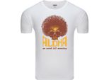 Diarbo Maglietta Da Uomo Con Stampa Divertente Aloha Skull Bianco Taglia M