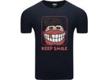 Diarbo Maglietta Da Uomo Con Stampa Divertente Smile Su Blu Scuro Taglia Xl