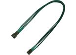 Nanoxia Kabel 3-Pin Molex VerläNgerung, 30 Cm, GrüN