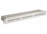 Goobay 94036 Pannello Patch Cat 6 Da 19 Pollici (48,3 Cm), 24 Porte, Grigio - Schermato Stp, Grigio