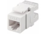 Goobay 95740 Modulo Keystone RJ45 Cat 6, Utp, Bianco - Larghezza 16,7 Mm, Morsettiera Per Montaggio Lsa (Senza Attrezzi)