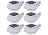 Vidaxl 6X Lampada Da Esterno Luce Solare Set Luce Recinzione Luce Grondaia Bianco