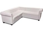 Vidaxl Divano Angolare Chesterfield 5 Posti In Pelle Finta Bianco