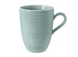 Seltmann Weiden Beat Arktisblau Becher Mit Henkel, Mit Relief, Henkelbecher, Kaffeebecher, Tasse, Porzellan, Hellblau, 350 Ml, 001.753843