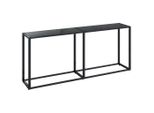 Syfax™ Tavolo Consolle Nero 180X35X75,5 Cm In Vetro Temperato