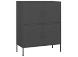Vidaxl Armadio Portaoggetti Antracite 80X35X101,5 Cm Acciaio