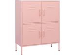 Vidaxl Armadio Rosa 80X35X101,5 Cm Acciaio